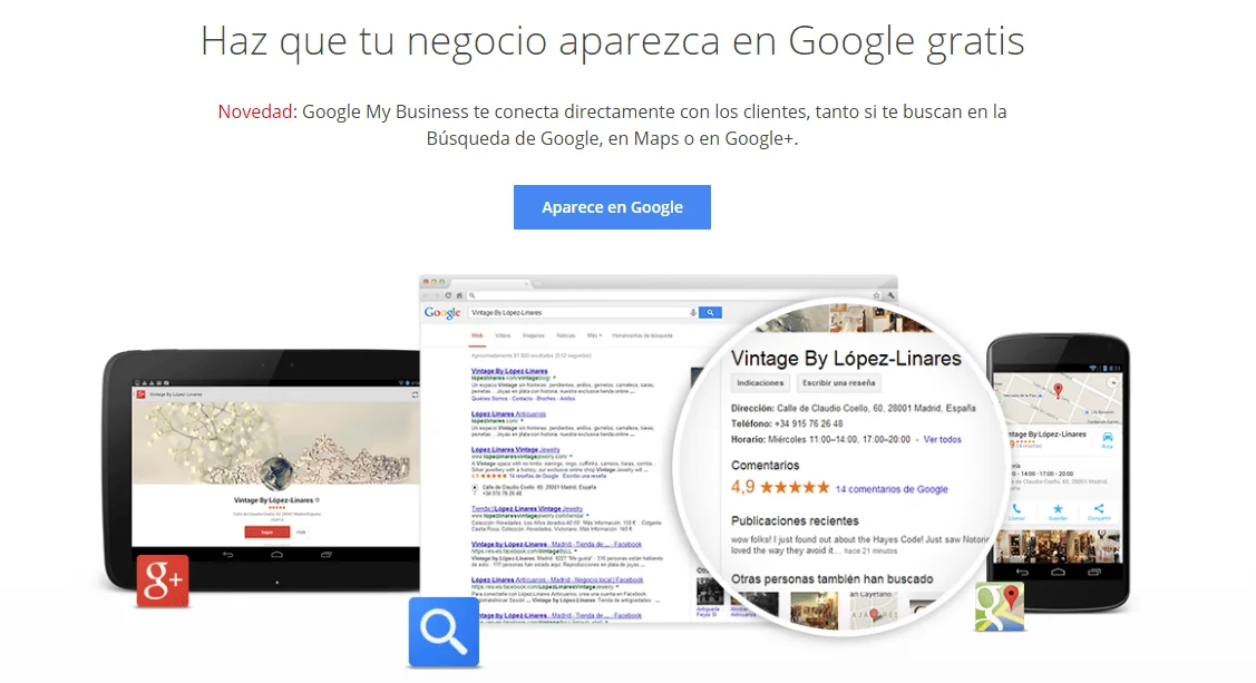 Herramienta gratuita Google My Business