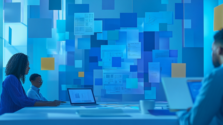 Grupo de profesionales realizando un brief